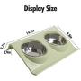 NAODONGLI Cat Food Bowls, 15 ° Tilting Cat Bowls Double Cat Food Bowls Transparent Cat Food Bowl Cat Food Bowl Cat Bowls for Cats Puppy Food and Water