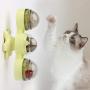 ocijf179 Pet Toy Kitten Turntable Spinning Windmill Sucker Funny Interactive Cat Toy Pet Supply - Green
