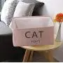 Brabtod Linen Pet Toy and Accessory Storage Bin with Handles, Organizer Storage Basket for Pet Toys, Blankets, Leashes and Embroidered Dog Toys CAT Toys Brabtod Linen Pet Toy and Accessory Storage Bin with Handles, Organizer Storage Basket for Pet Toys, Blankets, Leashes and Embroidered Dog Toys CAT Toys