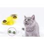 USAMS Windmill Cat Toy, Pet Interactive Puzzle Training Turntable Teasing Toys, Scratching Tickle Cats Hair Brush, Built-in Rotating and Suction Cup Base