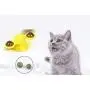 USAMS Windmill Cat Toy, Pet Interactive Puzzle Training Turntable Teasing Toys, Scratching Tickle Cats Hair Brush, Built-in Rotating and Suction Cup Base