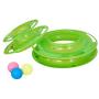 AnHua 1Pcs Random Color Funny Pet Toys Cat Crazy Ball Disc Three Levels Pet Cat Toy Tower Tracks Disc Cat Intelligence Amusement Toy