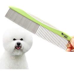 DOMEI Professional Dog Grooming Steel Combs, Stainless Steel Dog Combs for Grooming, Greyhound Comb for Dogs Professional