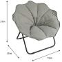 Elegant Home Fashions Pet Bed with Microfiber Cover Cushion, Grey (PET-1003)