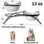 Y YHY Cat Bowls,Elevated Cat Food Water Bowls,Raised Cat Bowls with Stand,Ceramic Pet Dishes for Cats and Small Dogs,12 Ounces,Dishwasher Safe
