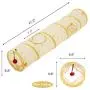 PEOPLE&PETS Collapsible Cat Tunnel, Toys Interactive Pet Play Tubes for Cats and Small Animals, with Peep Holes and Ball Toy PEOPLE&PETS Collapsible Cat Tunnel, Toys Interactive Pet Play Tubes for Cats and Small Animals, with Peep Holes and Ball Toy