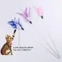 Bullker Kolefei Pet Cat Kitten Sequin Feather Teaser Palying Stick Wand Rod Interactive Toy for Home Purple Bullker Kolefei Pet Cat Kitten Sequin Feather Teaser Palying Stick Wand Rod Interactive Toy for Home Purple