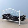 Yoonnie room Pet Bed, Dog Bed with White Metal Frame and Detached Thick Cushion for Small Dog Summer Using