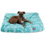 Teal Sea Horse Extra Large Rectangle Indoor Outdoor Pet Dog Bed With Removable Washable Cover By Majestic Pet Products
