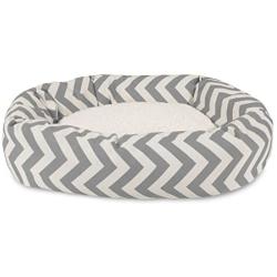Majestic Pet Chevron Sherpa Bagel Bed