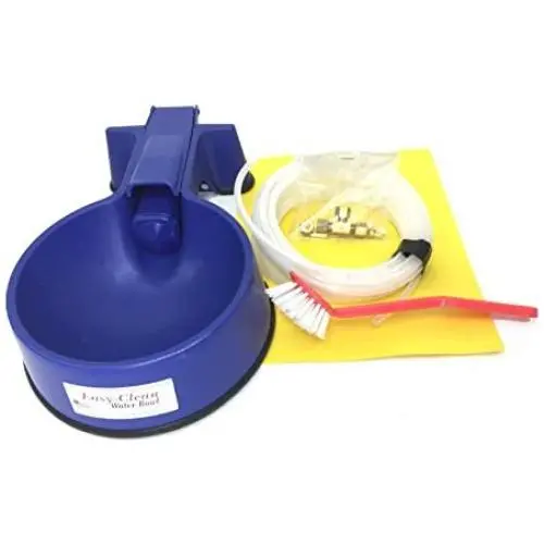 Easy-Clean Auto-Fill Water Bowl with Indoor Installation Kit and 25 Foot of Poly-tubing Easy-Clean Auto-Fill Water Bowl with Indoor Installation Kit and 25 Foot of Poly-tubing