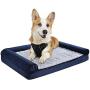 rabbitgoo Dog Harness Extra Large and Pet Dog Bed Bundle Set - Adjustable No-Pull Pet Vest with Handle and Leash Clips - Removable Cover & Waterproof Liner, Washable Orthopedic Dog Bed Lounge Sofa