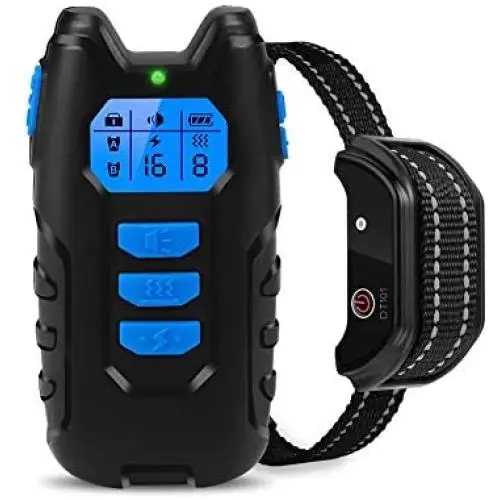 Dog Training Collar, Rechargeable Dogs Shock Collar Set with Remote, w/3 Training Modes, Beep, 8 Vibration Levels& 16 Shock Levels, Waterproof Adjustable Bark Collar Fit for Small Medium Large Dogs Dog Training Collar, Rechargeable Dogs Shock Collar Set with Remote, w/3 Training Modes, Beep, 8 Vibration Levels& 16 Shock Levels, Waterproof Adjustable Bark Collar Fit for Small Medium Large Dogs