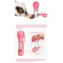 Haqi Dog Water Bottle for Walking, Multifunctional and Portable Dog Travel Water Dispenser with Food Container,Detachable Design Combo Cup for Drinking and Eating（1Pcs）