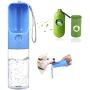 Sofunii Dog Water Bottle Dispenser w/ Poop Bags , Portable Pet Water Bowl Drinking Cup Mug for Traveling, Walking, Hiking, Camping, Road Trips, Dog Parks Puppys Dog Accessories Gear- Best Gifts for Pet Owner Men Wonmen