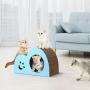 isYoung Cat Scratcher Cardboard, Corrugated Cat Scratching Pad Lounge Cat Scratcher House Bed for Large Cat and Kitten