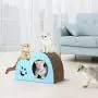 isYoung Cat Scratcher Cardboard, Corrugated Cat Scratching Pad Lounge Cat Scratcher House Bed for Large Cat and Kitten