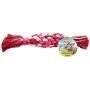 Ruffin It Fetch N Floss Squeak Rope Toy, Large, Orange/Purple/Red