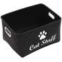 Geyecete Dog Apparel & Accessories/Dog Toys/Pet Supplies Storage Basket/Bin with Handles, Collapsible & Convenient Storage Solution for Office, Bedroom, Closet, Toys, Laundry