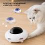 HIPIPET UFO Interactive Cat Toy Upgraded Pop and Play Toy with Rotating Feather, USB Charging,Smart Mode(Continuous Plays/5 Minutes Auto Shut-Off/Vibration Sensor) for Indoor Cats Relieve Boredom