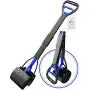TIMINGILA 33'' Long Handle Portable Pet Pooper Scooper for Large and Small Dogs,High Strength Material and Durable Spring,Great for Lawns, Grass, Dirt, Gravel