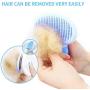 Premium Pets Self Cleaning Slicker Brush, Cat Dog Hair Remover Animal Hair Remover Set, Base Efficient & Great for Daily Grooming - Suitable for Long and Short Hair (Sky & Light Blue)