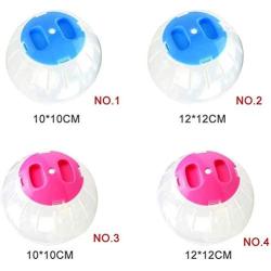 Aoyo 10cm/12cm Pet Exercise Running Ball Mini Transparent Pet Small Aminals Jogging Playing Plastic Ball Toy (Color : Pink, Size : 10cm)