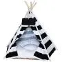 Penck Pet Teepee Dog & Cat Bed - Portable Dog Tents & Pet Houses with Thick Cushion & Blackboard, 24 Inch Tall, for Pets Up to 15lbs Penck Pet Teepee Dog & Cat Bed - Portable Dog Tents & Pet Houses with Thick Cushion & Blackboard, 24 Inch Tall, for Pets Up to 15lbs