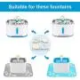 KutoraWorks Replacement Filters for Veken 84oz Pet Water Fountain and Wonder Creature Cubic Cat Water Dispenser, 4 Pack Replacement Filters and 2 Pack Replacement Pre-Filter Foams
