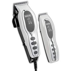 Wahl Pet-Pro Clipper & Trimmer Pet Grooming Combo Kit for Dogs and Cats: Comes with a corded Clipper and a battery operated Trimmer, by The Brand Used By Professionals. #9284,Chrome/White