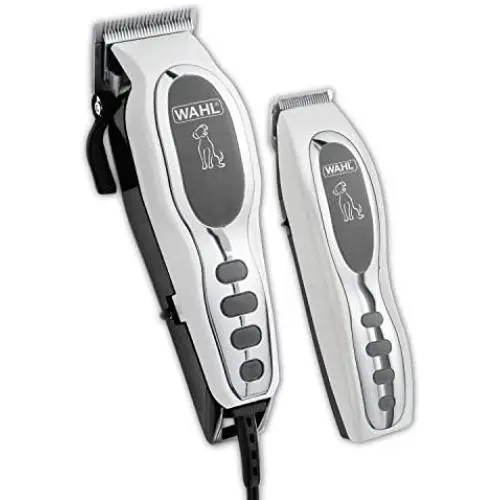 Wahl Pet-Pro Clipper & Trimmer Pet Grooming Combo Kit for Dogs and Cats: Comes with a corded Clipper and a battery operated Trimmer, by The Brand Used By Professionals. #9284,Chrome/White Wahl Pet-Pro Clipper & Trimmer Pet Grooming Combo Kit for Dogs and Cats: Comes with a corded Clipper and a battery operated Trimmer, by The Brand Used By Professionals. #9284,Chrome/White