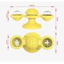 DFHJDF Windmill Cat Toys Turntable Teasing Interactive Catnip Pet Toys LED Ball and Massage Suction Cup Cats Hair Brush Funny Kitten Toys
