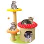 Yaqeen Cat Tree Condo Furniture with Sisal-Covered Scratching Posts, Bigger Plush Condo, Perch Hammock for Kittens, Cats and Pets Luxury Cat Tower with Condo