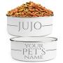 Personalized Dog Bowls for Food or Water (Small - 20oz | Medium - 30oz | Large - 40oz)- Design with Your Pets Name - Custom Stainless Steel Enamel Dog Bowl with Lid