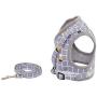 Fienveorn Dog Harness Step-in Breathable Puppy Cat Dog Vest Harnesses, Grey,S