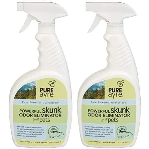 PureAyre – Skunk and Pet Odor Eliminator – All-Natural Plant-Based - Pure, Powerful, and Completely Safe – 22 Ounces (2 Pack)