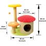Yaqeen Cat Tree Condo Furniture with Sisal-Covered Scratching Posts, Bigger Plush Condo, Perch Hammock for Kittens, Cats and Pets Luxury Cat Tower with Condo