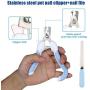 Zerhunt Dog Nail Grinder Clipper, Electric Pet Nail Grinder Trimmer Grooming for Small Medium Pets, Portable Rechargeable Pet Nail Grinder Clipper