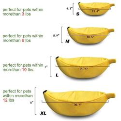 · Petgrow · Cute Banana Cat Bed House, Christmas Pet Bed Soft Warm Cat Cuddle Bed, Lovely Pet Supplies for Cats Kittens Rabbit Small Dogs Bed