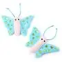 ocijf179 Cat Toy Funny Cute Plush Butterfly Pet Cat Kitten Catching Interactive Play Sound Toy - Blue
