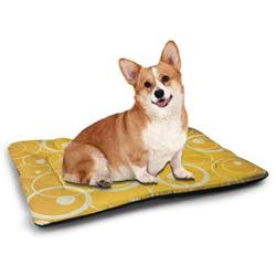 DayDayFun Vintage Rainbow Printed Pet Cushion Rainbow Coming Out of a Cloud Magical Fantastic Sky with Stars Retro Style Waterproof and Warm Pet Mattress Multicolor