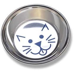 Van Ness Stainless Steel Saucer Style Cat Dish, 8 Ounce