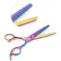Besmall 7.0inch Titanium Professional Pet Grooming Scissors Set,Straight Thinning Curved Scissors 4pcs Set for Dog Grooming with Comb and Clean Cloth Besmall 7.0inch Titanium Professional Pet Grooming Scissors Set,Straight Thinning Curved Scissors 4pcs Set for Dog Grooming with Comb and Clean Cloth