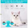 Equimedicos 2020 Newest Windmill Cat Toy - Cat Toy with LED and Catnip Ball, Cat Turntable Teasing Interactive Toy with a Suction Cup Base, Can be Cleaned, Rotary Massage Tickle Anti-bite