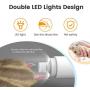 IOKHEIRA Dog Nail Grinder, Updated Professional Pet Nail Trimmer, 2 LED Lights Designed, 2 Speed USB Rechargeable, Painless Paws Grooming Tools for Small Medium Large Dogs & Cats