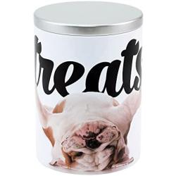 Paw Prints 37722 Carlos The Bulldog Design Large Treat Tin, 5.25'' x 5.25'' x 7.5'', One Color