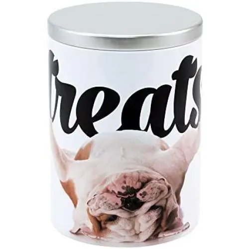 Paw Prints 37722 Carlos The Bulldog Design Large Treat Tin, 5.25'' x 5.25'' x 7.5'', One Color Paw Prints 37722 Carlos The Bulldog Design Large Treat Tin, 5.25'' x 5.25'' x 7.5'', One Color
