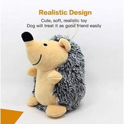 CPYOSN Hedgehog Dog Toys, Dog Squeak Plush Pet Toys Intreactive Training Stuffed Dog Chew Toys for Puppies and Small Dogs, 2 Pack