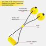 EZESO Corn Dog Chew Toys with Double Suction Cup, Dog Toothbrush Chew Toy Cleaning Teeth Brushing Dental Health, Pet Molar Bite Toy with Rope Resistant for Small Middle Pets