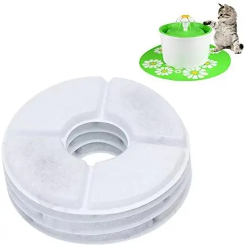MIFXIN 4 Pack Filter Replacement for 1.6L Automatic Electric Pet Water Fountain Cat Dog Drinking Water Dispenser Small Pets Drinking Bowl
